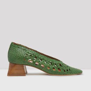 NWOB Miista + Marina Woven Leather Heels, 41 EU